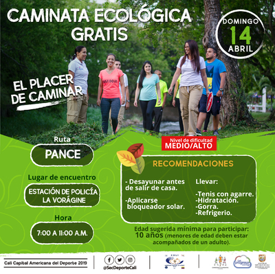 Caminata Ecol&oacute;gica ruta Pance