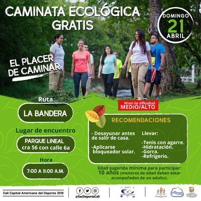 Caminata ecol&oacute;gica ruta La Bandera
