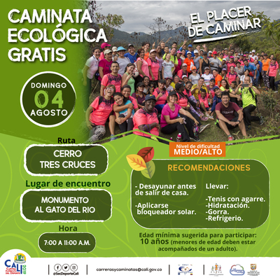Caminata ecol&oacute;gica ruta Cerro de Tres Cruces