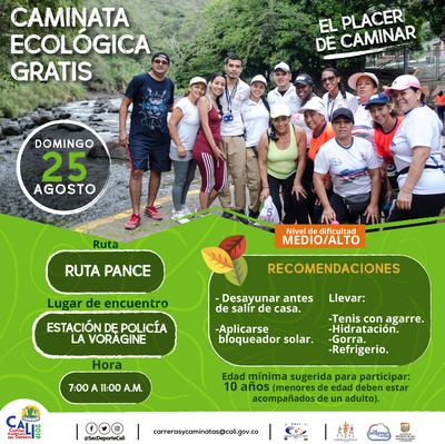 Caminata Ecol&oacute;gica ruta Pance