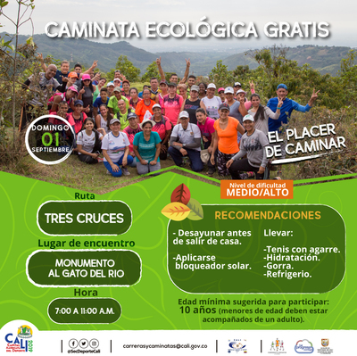 Caminata ecol&oacute;gica ruta Cerro de Tres Cruces