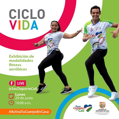 Ciclovida exhibici&oacute;n de modalidades fitnes aer&oacute;bicas