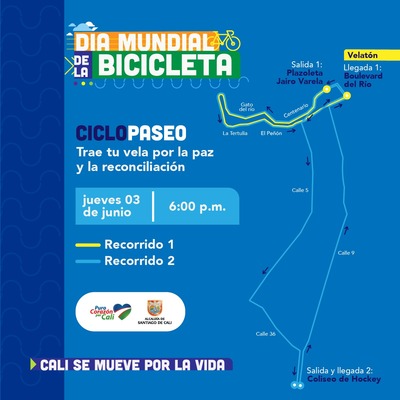 D&iacute;a mundial de la bicicleta  Ciclopase&oacute;