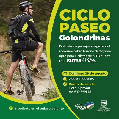 Ciclopaseo Golondrinas - Rutas D&acute;Vida