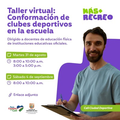 Taller virtual: conformaci&oacute;n de clubes deportivos en la escuela