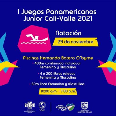 Nataci&oacute;n Masculina y Femenina - I Juegos Panamericanos Junior Cali - Valle 2021
