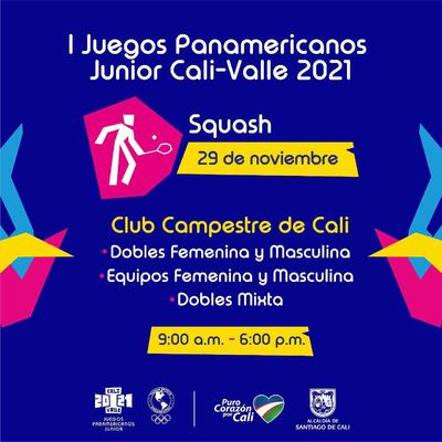 Squash todos - I Juegos Panamericanos Junior Cali - Valle 2021