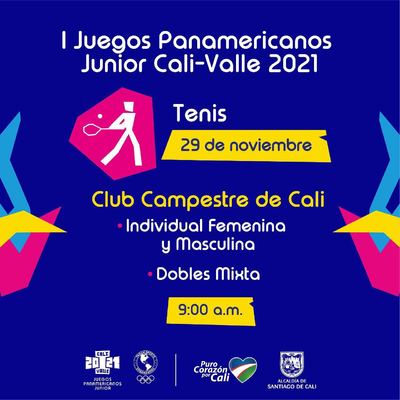 Tenis todos - I Juegos Panamericanos Junior Cali - Valle 2021