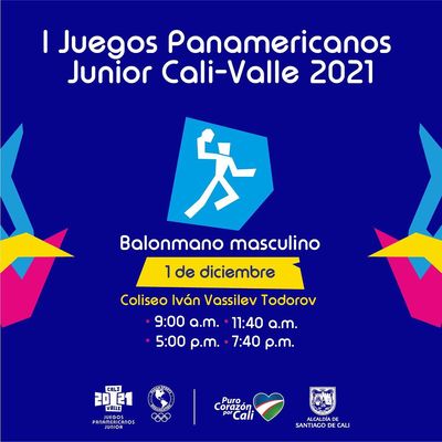 Balonmano Masculino - I Juegos Panamericanos Junior Cali - Valle 2021
