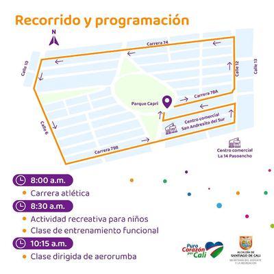 Recorrido y programa: Carrera atl&eacute;tica corre por Capri