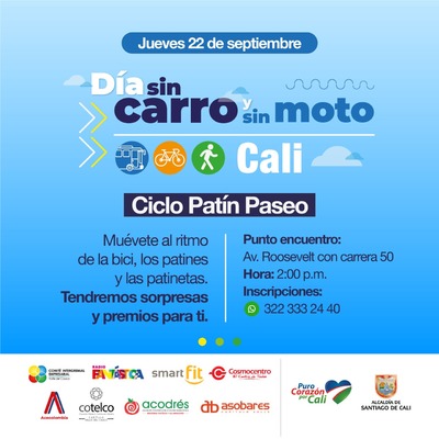 D&iacute;a sin carro y sin moto - Ciclo Pat&iacute;n Paseo