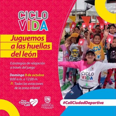 Ciclovida  Juguemos a las huellas del le&oacute;n