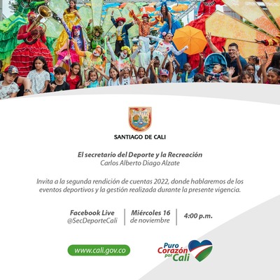 Segunda rendici&oacute;n de cuentas de la Secretar&iacute;a del Deporte y la Recreaci&oacute;n