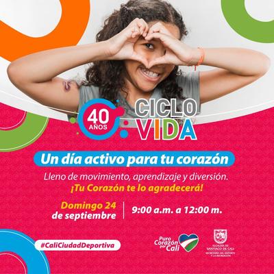 Ciclovida -40 a&ntilde;os- Un d&iacute;a activo para tu coraz&oacute;n