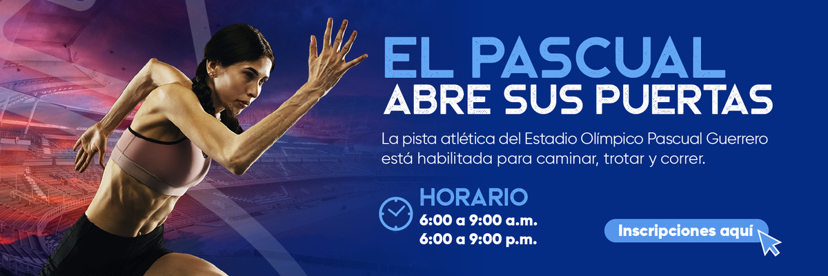 Inscripci&oacute;n para el uso de la pista atl&eacute;tica del estadio Pascual Guerrero