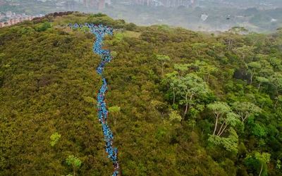 Cali madrug&oacute; y se goz&oacute; el bello paisaje de la Carrera 4.2K El Morro R&iacute;o Mel&eacute;ndez 14