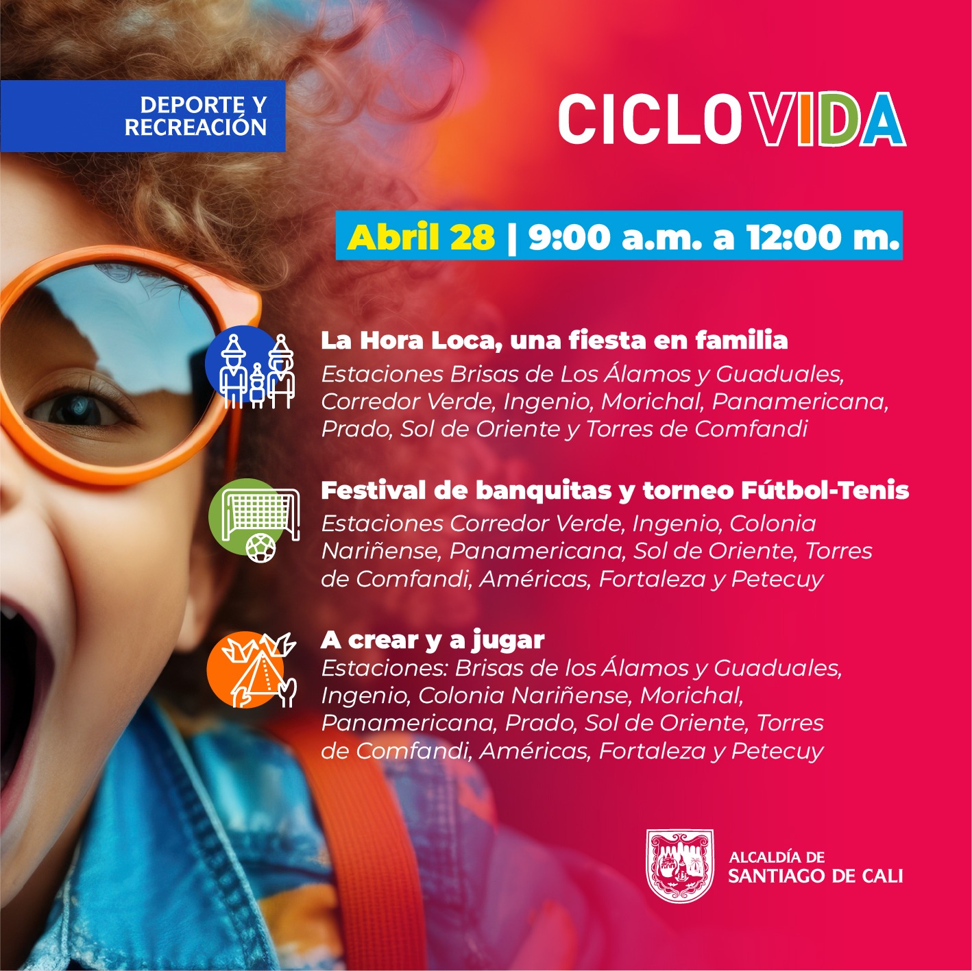 ¡Celebremos con nuestros niños en la Ciclovida de Cali!