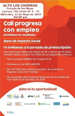 Convocatoria programa de empleo inclusivo