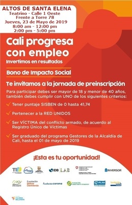 Convocatoria programa de empleo inclusivo
