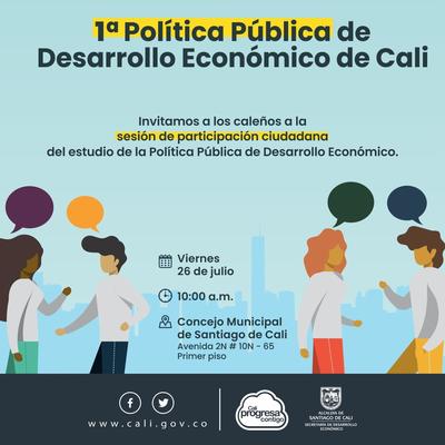 Sesi&oacute;n de participaci&oacute;n ciudadana Pol&iacute;tica P&uacute;blica de Desarrollo Econ&oacute;mico