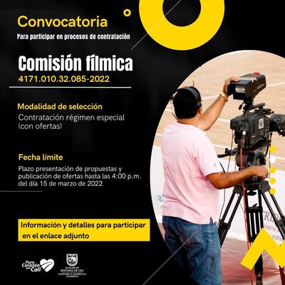 Convocatoria Comisi&oacute;n FIlmica