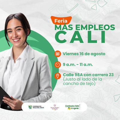 M&aacute;s de 300 vacantes disponibles en la nueva versi&oacute;n de la feria &lsquo;M&aacute;s Empleos Cali&rsquo;