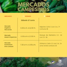Antes de celebrar este fin de semana, recuerde ir de compras a los &lsquo;Mercados Campesinos&rsquo;