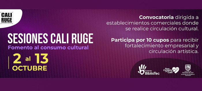 Abierta convocatoria &lsquo;Sesiones Cali RUGE&rsquo;: apoyando cultura y creatividad