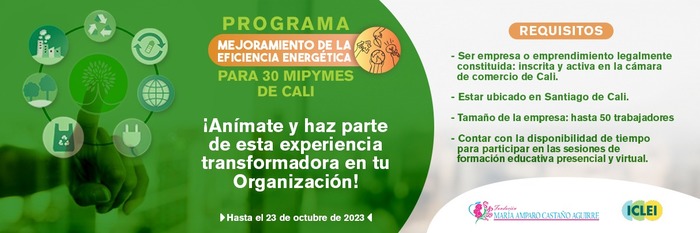 Participa en la convocatoria para el mejoramiento de la eficiencia energ&eacute;tica en las Mipymes de Cali
