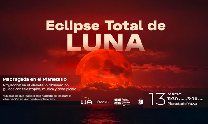 Eclipse total de luna: el 13 de marzo viva en YAWA una noche de ciencia, m&uacute;sica y observaci&oacute;n astron&oacute;mica