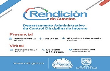 Rendici&oacute;n de cuentas Departamento Administrativo de Control Disciplinario Interno 2018