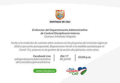 Primera rendici&oacute;n de cuentas del Departamento Administrativo de Control Disciplinario Interno 2020