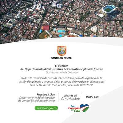 Rendici&oacute;n de cuentas Departamento Administrativo de Control Disciplinario Interno 2020