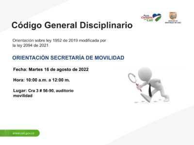 Invitaci&oacute;n a la conferencia sobre C&oacute;digo General Disciplinario