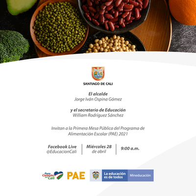Primera Mesa P&uacute;blica del Programa de Alimentaci&oacute;n Escolar - PAE, para la vigencia 2021