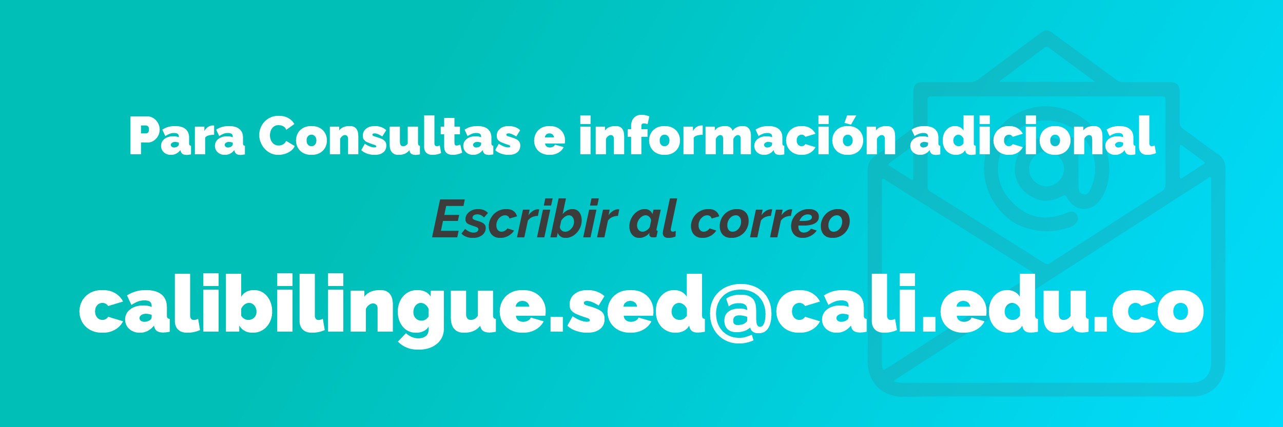 Correo de consulta del programa Todas y todos a estudiar inglés