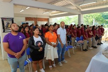 Estudiantes de Villacarmelo celebraron la entrega de nuevos espacios y dotaci&oacute;n