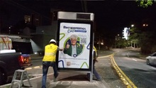 El equipo operativo de la EDRU E.I.C.E. garantiza el mantenimiento de mobiliario urbano en Cali
