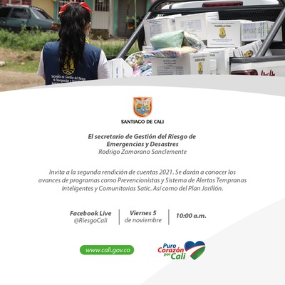 Segunda Rendici&oacute;n de Cuentas de la Secretar&iacute;a de Gesti&oacute;n del Riesgo 2021