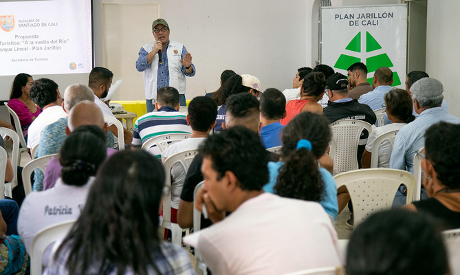 Proyecto del Parque Lineal en el jarill&oacute;n del r&iacute;o Cauca fue socializado  con la comunidad de Petecuy II