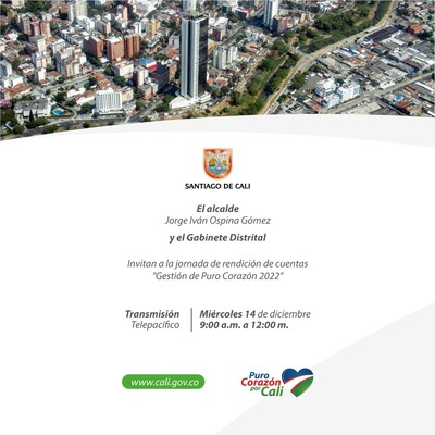 Rendici&oacute;n de cuentas "Gesti&oacute;n de Puro Coraz&oacute;n 2022"