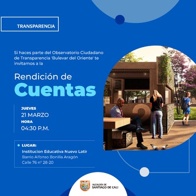 Rendici&oacute;n de Cuentas - Bulevar del Oriente