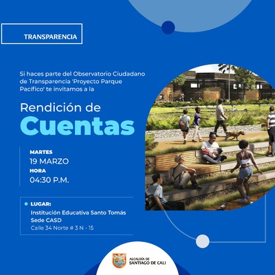 Rendici&oacute;n de Cuentas - Proyecto Parque Pac&iacute;fico