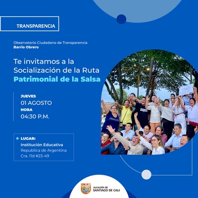 Te invitamos a la Socializaci&oacute;n de la Ruta Patrimonial de la Salsa