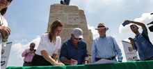 Sebasti&aacute;n de Belalc&aacute;zar fue puesto en pie con placa de reconocimiento a los pueblos ind&iacute;genas