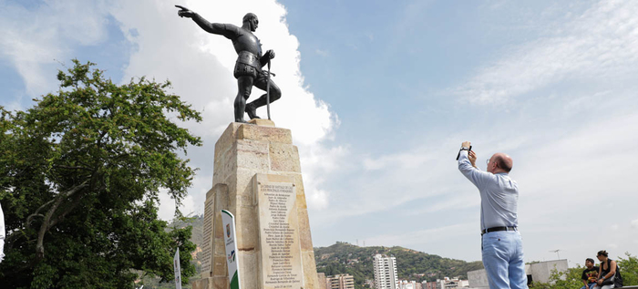 Sebasti&aacute;n de Belalc&aacute;zar fue puesto en pie con placa de reconocimiento a los pueblos ind&iacute;genas