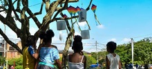 Se develaron los monumentos en honor a los j&oacute;venes asesinados en Llano Verde