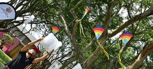 Se develaron los monumentos en honor a los j&oacute;venes asesinados en Llano Verde