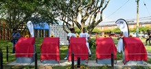 Se develaron los monumentos en honor a los j&oacute;venes asesinados en Llano Verde