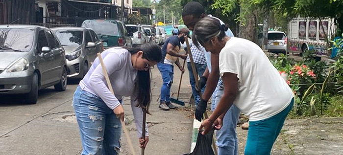 Los ambientes saludables y productivos de la Comuna 6 son apoyados por Cali Incluyente.